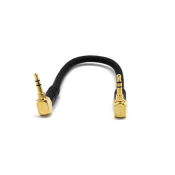 New Golden Cablu Audio Jack 3.5 tata-tata Cablu AUX de 90 de Grade Unghi Drept pentru Masina de Căști MP3/4 Aux Cablu 0.2/1/1.5 m 3.5 mm