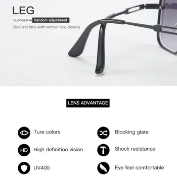 NIEEPA Moda Cool Oameni Mach Șase Stil Gradient de ochelari de Soare Vintage Pilot Design de Brand Ochelari de Soare Oculos De Sol UV400