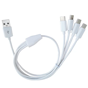 Noi Multi 4 in 1 USB C Timp Încărcător Cablu de Încărcare Cablul de mai Multe Porturi de Încărcare Cablu de Tip C Conector pentru Telefoane mobile