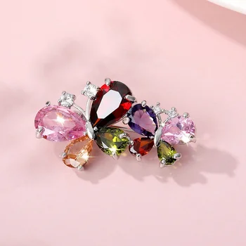 Noi Stras Broșe pentru Femei de Mireasa Moda Bijuterii Cadou Drăguț Fluture Cristal Email Pin Accesorii