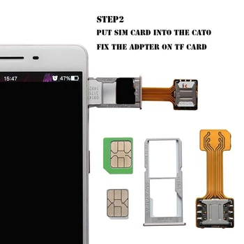 Noul Smartphone Hibrizi Slot Sim Dual SIM Card Adaptor Micro SD Extender pentru Android Telefon al Cartelei Sim Mici Mici Mini