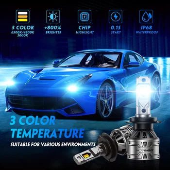 Novsight H7 Faruri cu LED-uri Pentru Auto H4 cu LED H11 9005 9006 HB3 HB4 Auto 12V Ceață cu LED-uri Becuri 6500K 4300K 3000K 60W 13000LM