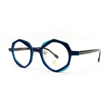 Ochelari baza de prescriptie medicala pentru Femei ochelari de vedere cu rama vogue Acetat Irregualar Ochi Ochelari de soare pentru Barbati Oglindă Nylon Lentila