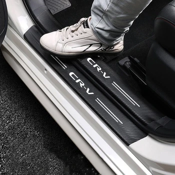 Pentru Honda CRV CR-V 2017 2019 2020 Fibra de Carbon Autocolant Auto Auto Ușă Portbagaj Benzi de Protecție Anti Scratch Decal