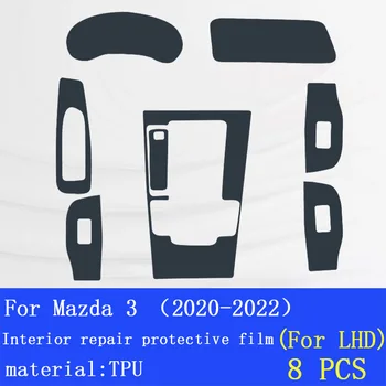 Pentru Mazda 3 2020-2022 Navigare Consola centrala Echipament Panoul de Ecran TPU Auto Interior Folie de Protectie Anti-Scratch Repair Autocolant