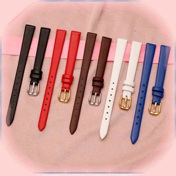 Pentru orice brand de Moda din piele watchband pentru femei mini Slim dimensiune mică bandă de 6 mm 8 mm 10 12 14 16 mm maro negru rosu alb albastru curea