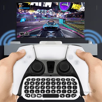 Pentru PS5 Gamepad Wireless Keyboard Bluetooth-compatibil Mini Tastatura cu Suport Extern Chat Keyboard pentru Playstation 5