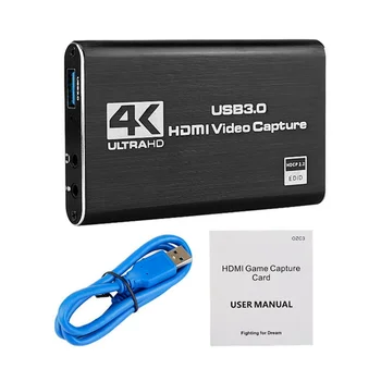 Placa Video Capture Video HDMI placa de Captura Dispozitiv PC, PS4 Joc de Live Streaming 4K HD 1080P Bord USB 3.0 Grabber Recorder Cutie
