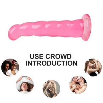 Porno Mini Jelly Vibrator Pentru Femei Penis Mic Jucărie Sexuală Fraier Penis Cristal Transparent de Calitate TPE Jucarii Sexuale sex Feminin Sex-Shop