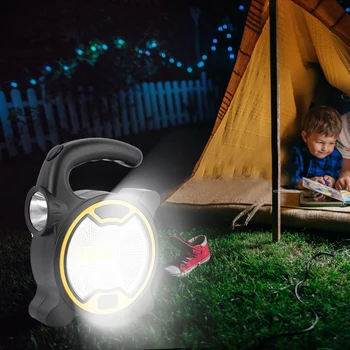 Portabil LED Proiector 10W COB LED-uri în aer liber, Grădină Lucra Alimentat de la Baterie Lampă Spot Cort de Lumină Proiector pentru Camping Lumina