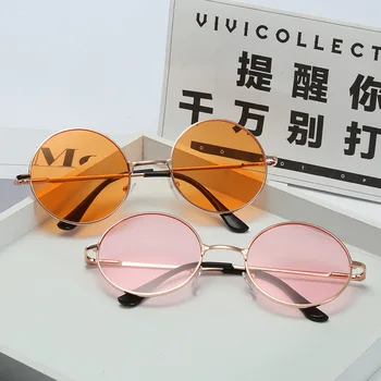Psacss Rotund ochelari de Soare Femei Bărbați Cadru Metalic Vintage pentru Femei Ochelari de Soare de Lux de Moda Designer de Brand oculos de sol feminino