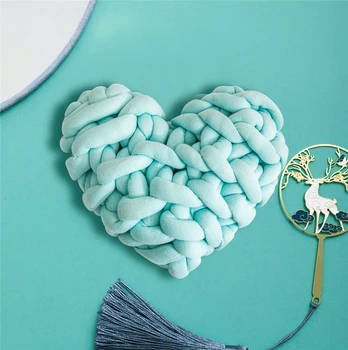 REGINA Inima de Dragoste Nod Decorativ Perna Drăguț în Formă de Inimă de Culoare Solidă Pufos Dormitor, Camera de zi Nordic Decor Minunat Perna