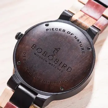 Reloj hombre BOBO PASĂRE din Lemn lucrate Manual Ceas Barbati Top Brand de Lux Cuarț Ceasuri de mana pentru Omul Ceas Mare Cadou pentru El Navă