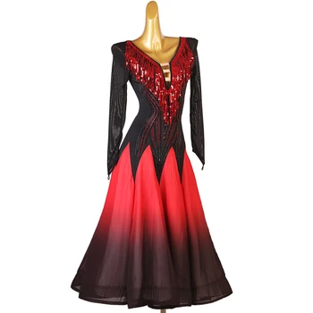 Rochie de bal Concurs de Dans Rochii de Standard, Tango, Vals Modern Costum Femei Purta Flamenco Personaliza D1014 Mare Tiv CACARE