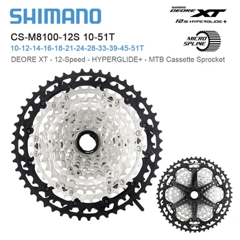 Shimano SLX XT Deore M8100 M7100 M6100 12 Viteza Casete Micro Spline K7 12V 10-51T Pinioane MTB volanta 12S MS Biciclete Clichet
