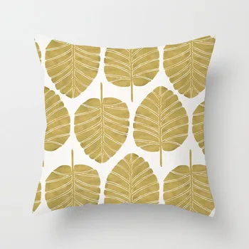 Stil Nordic Frunze de Aur Seria față de Pernă Decorative Perne pentru Canapea Poliester Pillowcover Decorative