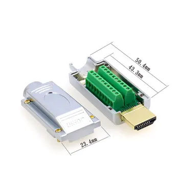 Sudare-free Conector HDMI 2.0 de sex Masculin Plug DIY HD Linii Adaptoare Suport 4K, 2K 3D Pentru HDMI 2.0 / 1.4 / 1.3