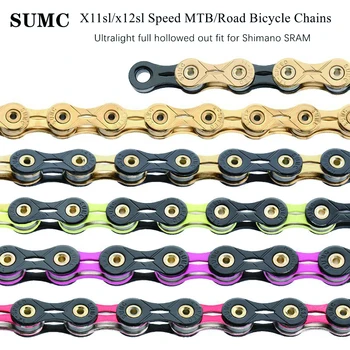 SUMC MTB Bicicleta Diamant Lanț Ultra Light SX11SL SX12SL 11Speed 12V Auto Rutier în Lanț pentru Shimano Sram