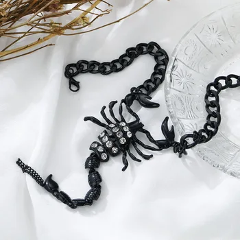 Timlee A005 Nouă Personalitate Scorpion Negru Stras Aliaj Brățară Populare Bijuterii En-Gros