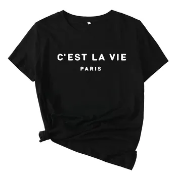 Tricou Femei 2021 Vara Camiseta Mujer Maneci Scurte Poleras Mujer Tricou Rece Femme T-shirt Paris Tricouri Bumbac Femei Top