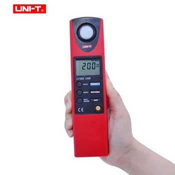 UNITATEA UT382 Luxmetru Digital Light Meter 20-20000 Lux Lumen Digital Illuminometer de Transfer USB