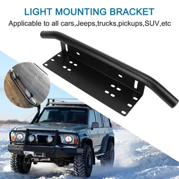Universal SUV Titularul Lampă Bara Fata de Licență Placă de Aluminiu de Pe Drumul de Lumină LED Bar Frame Suport Log Lumina Soclului