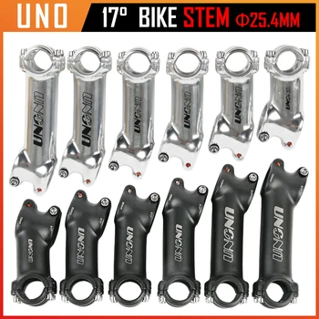 UNO Ultralight Biciclete Stem 17 Grade 25,4 mm Negru Mat/argintiu Stem 70-120mm MTB Putere Părți Drum de Munte Biciclete Ghidon Stem