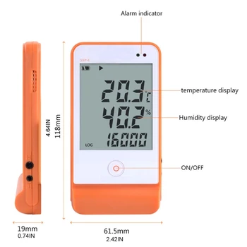 USB GSP-6 Temperatură și Umiditate Logger de Date de Înaltă Precizie Sonda Smart Sunet și Lumină Alarmă LCD Display Recorder pentru Droguri