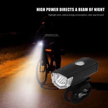 USB Reîncărcabilă Bicicleta LED Stop Far Seturi Impermeabil Biciclete Lumini Fata-Spate, Lampă de Noapte Debarasarea de Siguranță lampa de control