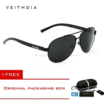 VEITHDIA Aluminiu Magneziu Anti-Reflexiv Polarizat ochelari de Soare Barbati de Aviație de Conducere Ochelari de Soare Pentru Barbati Ochelari de Accesorii