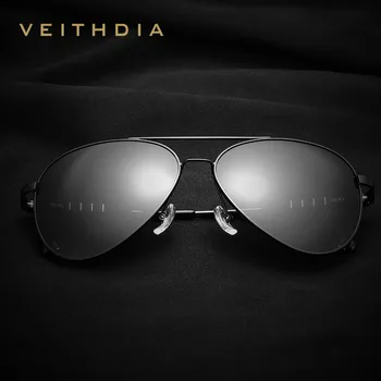 VEITHDIA ochelari de Soare Brand de Moda Unisex Designer de Aluminiu Bărbați Ochelari de Soare Polarizati Oglinda Lentile de Ochelari de sex Masculin Pentru Feminin 6698