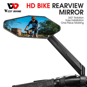 VEST BIKING Unghi Larg HD Biciclete Oglinda Retrovizoare Reglabile Siguranță MTB Biciclete Rutier Vederea din Spate Reflector Ciclism Accesorii