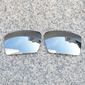 Wholesales E. O. S Polarizate Îmbunătățită Lentile de Înlocuire pentru Oakley Eyepatch 2 ochelari de Soare - Silver Chrome Polarizati Oglinda