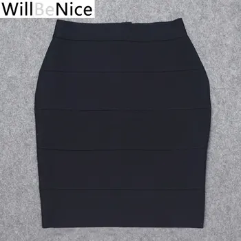 WillBeNice 2019 Chip de Calitate Rosu Negru Sexy Femei pe Scurt Dungi Creion XL en-Gros bandaj Bandaj Fusta Fusta Femeie Elastic