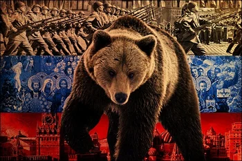 Xiangying 90x150cm în Creștere Față Powful rus Rusia Mândrie Bear Flag