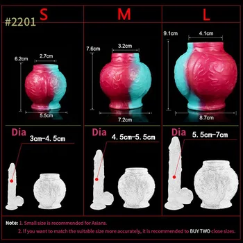 YOCY UN Set De Trei Silicon Marirea Penisului Jucărie Sexuală Pentru Bărbați Nod Imens 8.7 cm Grosime Penisului Maneca Amuzant Jucării pentru Adulți Masturbator