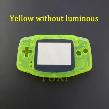 YUXI Luminos Verde Luminos Albastru Coajă de Locuințe pentru game Boy Advance GBA GBC GBP Noapte Luminat de Acoperire Coajă Caz