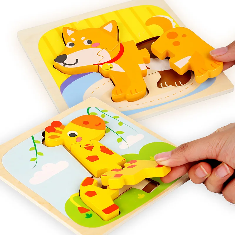 Closely Nature tire La reducere! Lemn puzzle 3d jucarii pentru copii jucarii montessori desene  animate puzzle-uri de animale bord jucărie de învățământ pentru băieți fete  1 2 3+ ani / Jucării & Hobby-uri | Outletzonestore.ro